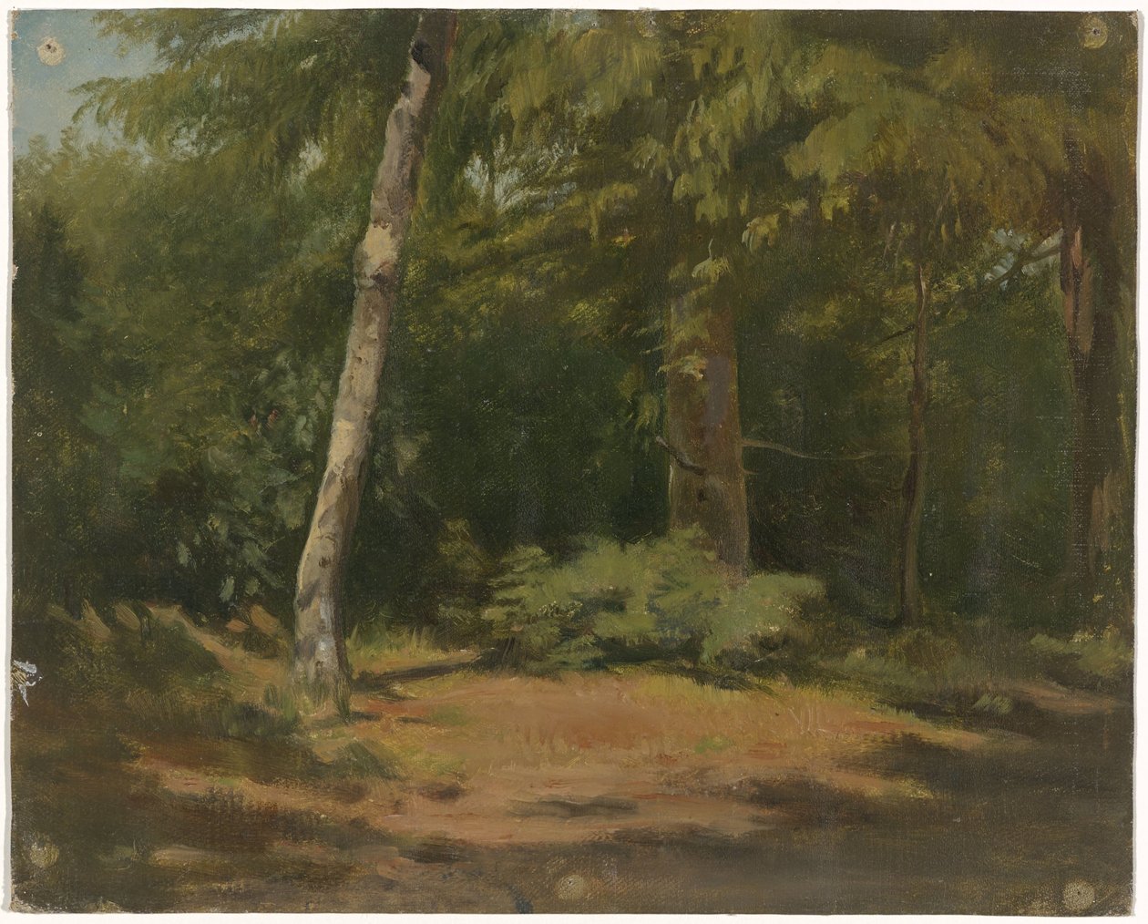 Open plek in het bos door Guillaume Anne van der Brugghen