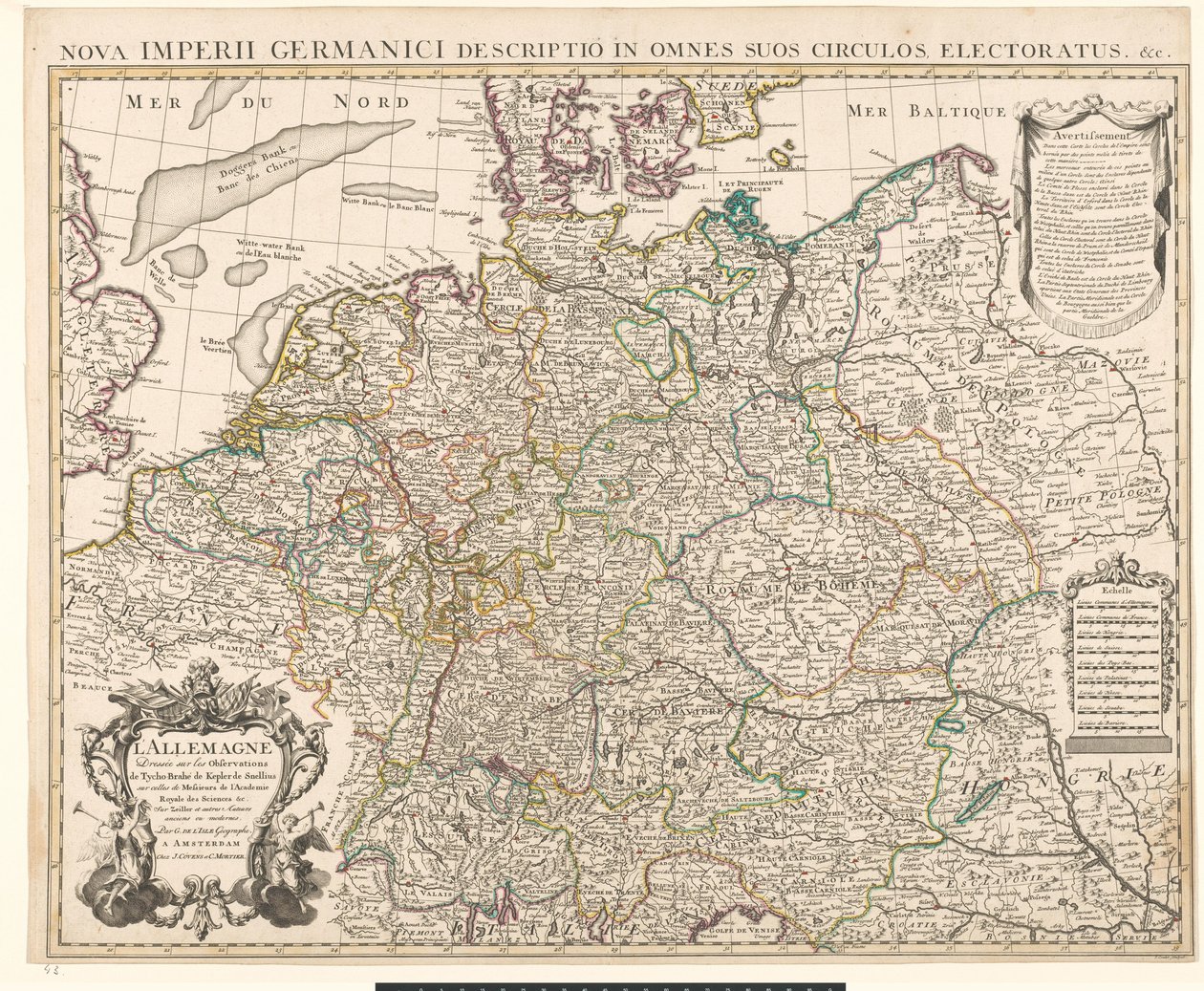 Kaart van Duitsland door Guillaume Delisle