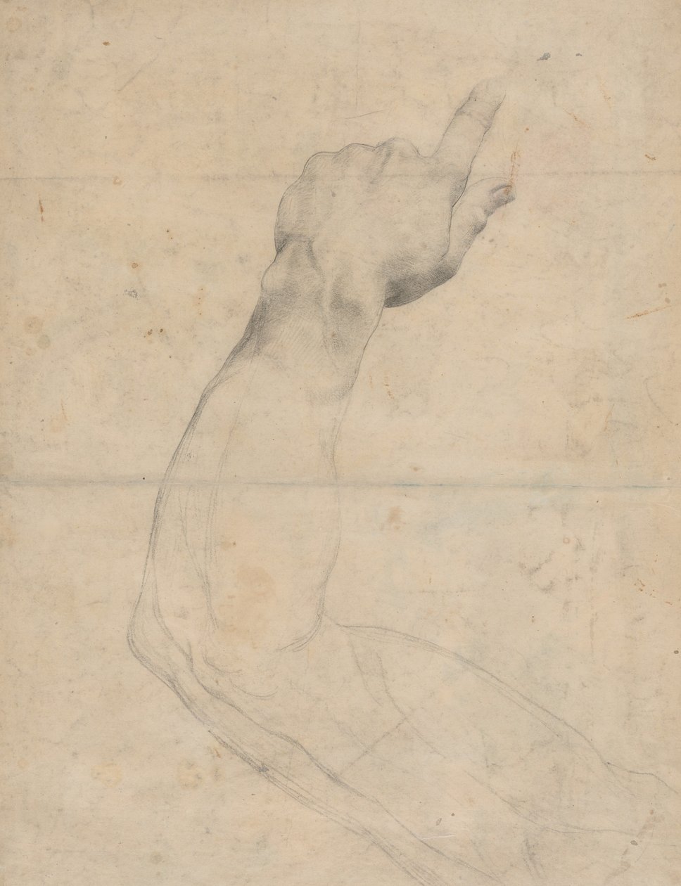 Studie van een arm [verso] door Guillaume Lethiere