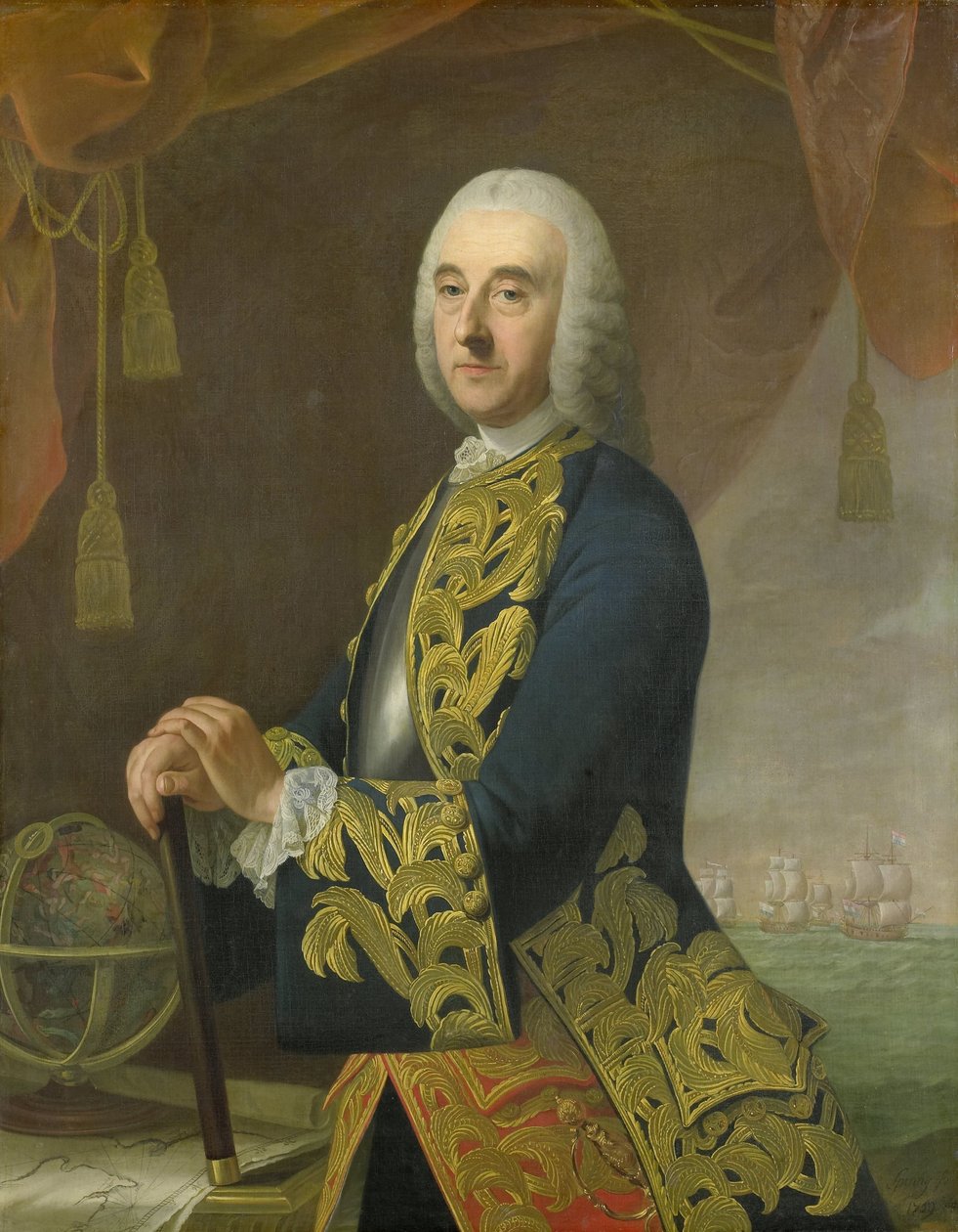 Portret van Viceadmiraal Hendrik Lijnslager, Zoon van Harmen Lijnslager en Judith Allijn door Guillaume de Spinny
