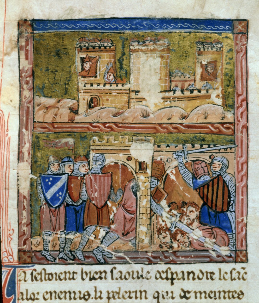Miniatuur Geschiedenis van Overzee - Zee door Guillaume van Tyrus door Guillaume de Tyr