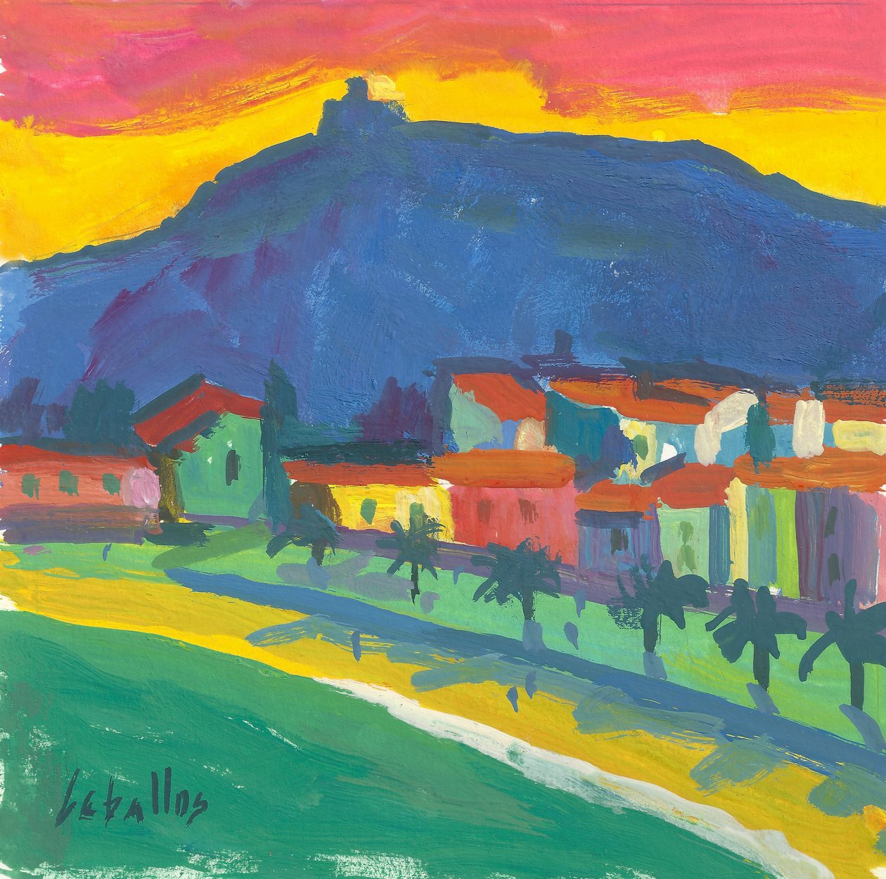 Collioure, 2012 (gouache op papier) door Guillermo Martí Ceballos