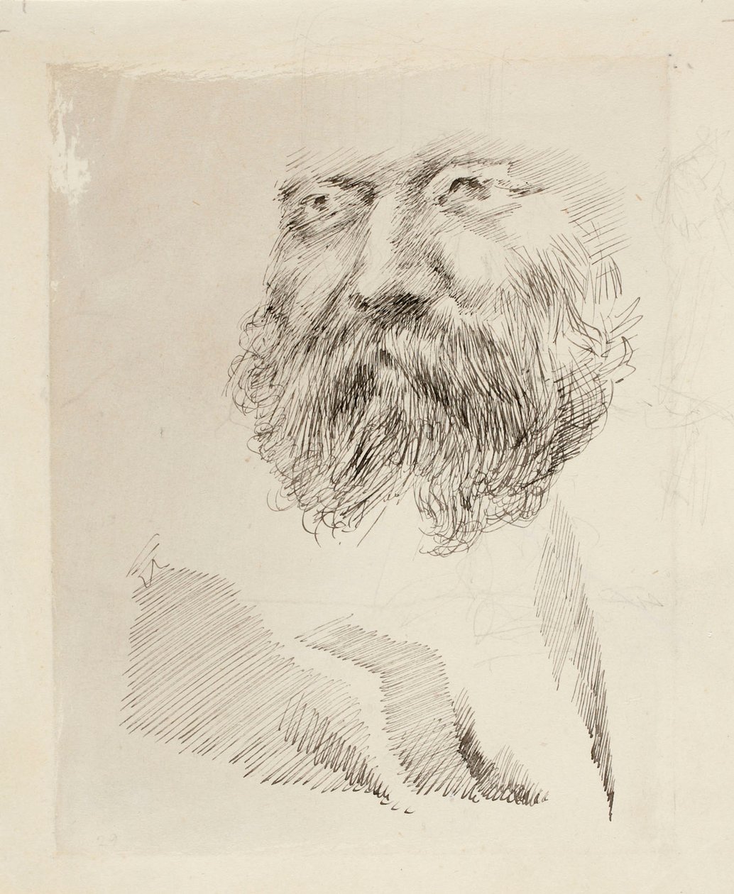 Regisseur C.A. Zitting, Portretstudie, Gezicht door Gunnar Berndtson