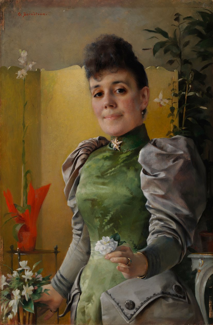 Portret van mevrouw Maria von Wahlberg (geboren Sinebrychoff) door Gunnar Berndtson