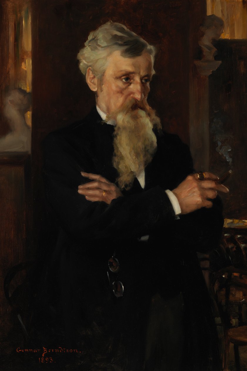 Portret van August Schauman, journalist door Gunnar Berndtson