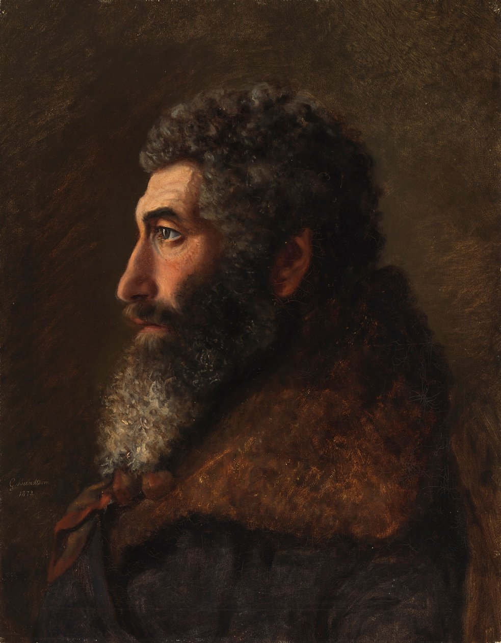 Portret van een Joodse man door Gunnar Berndtson