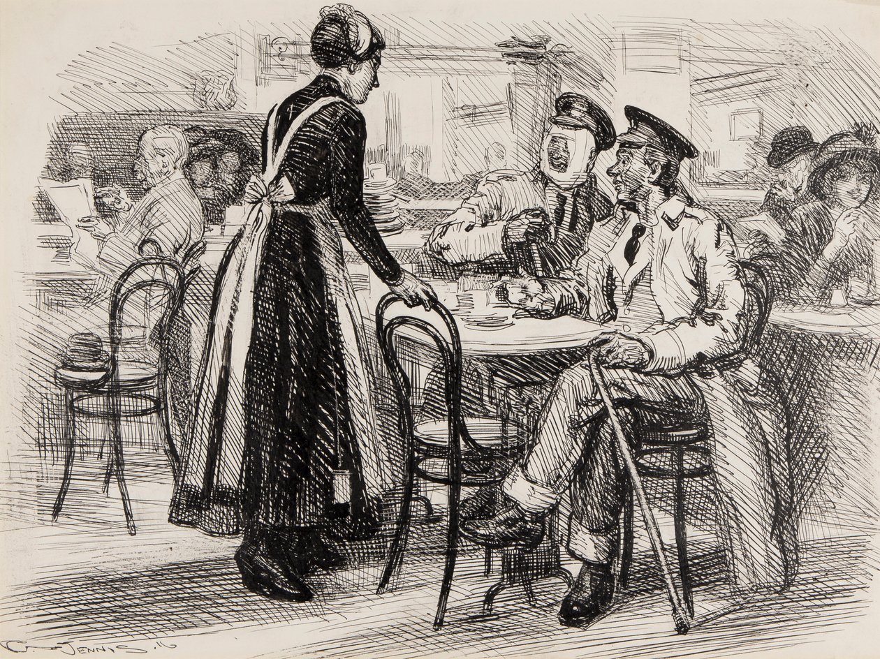 WWI cartoon, waarschijnlijk voor Punch, 1916 door Gurnell Charles Jennis