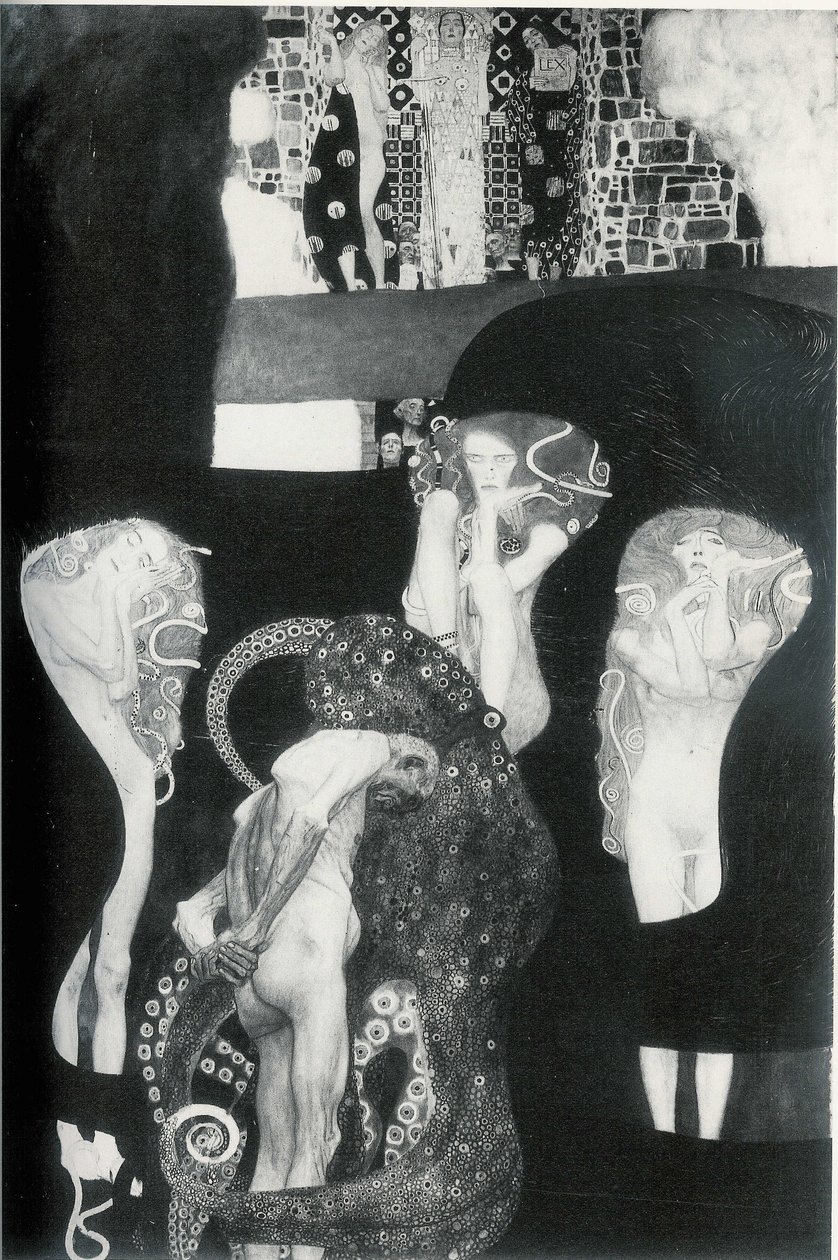 Faculteitsschilderij Jurisprudentie door Gustav Klimt