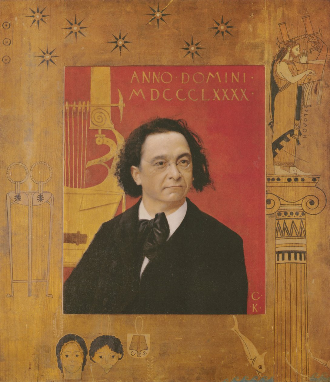 Portret van Josef Pembaur door Gustav Klimt