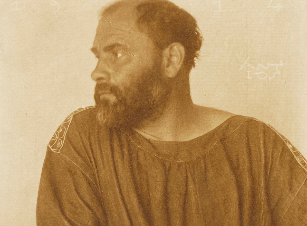 Persfoto door Gustav Klimt