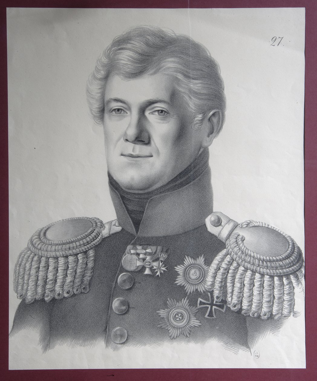 Portret van Prins Dmitriy Vladimirovich Golitsyn 1771-1844, 1820s door Gustav Adolf Hippius