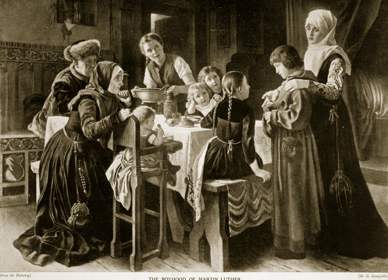 De jeugd van Martin Luther, illustratie uit 
