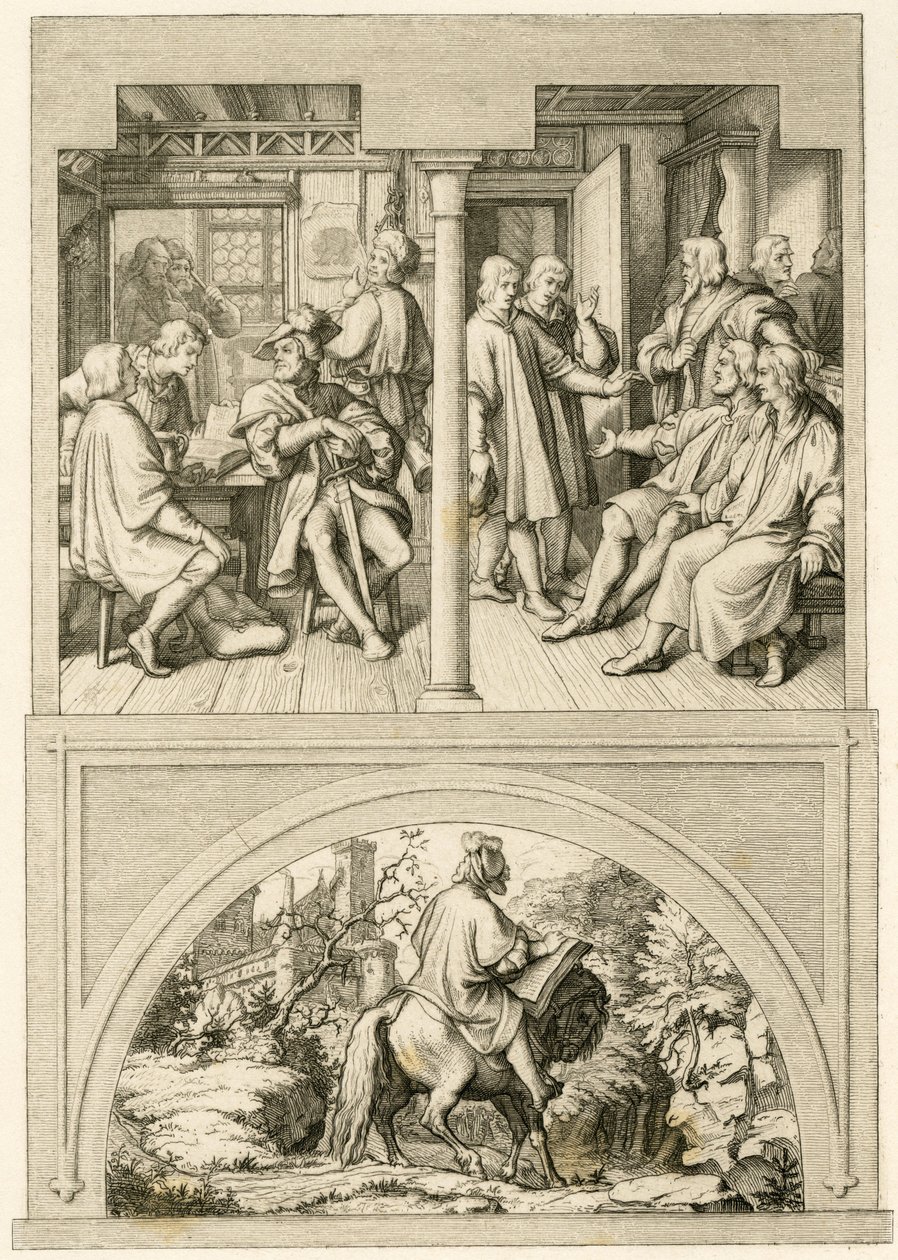 Verschillende afbeeldingen uit het leven van Maarten Luther door Gustav Ferdinand Leopold Konig