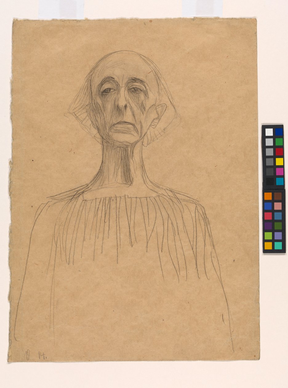 Busteportret van een man door Gustav Klimt