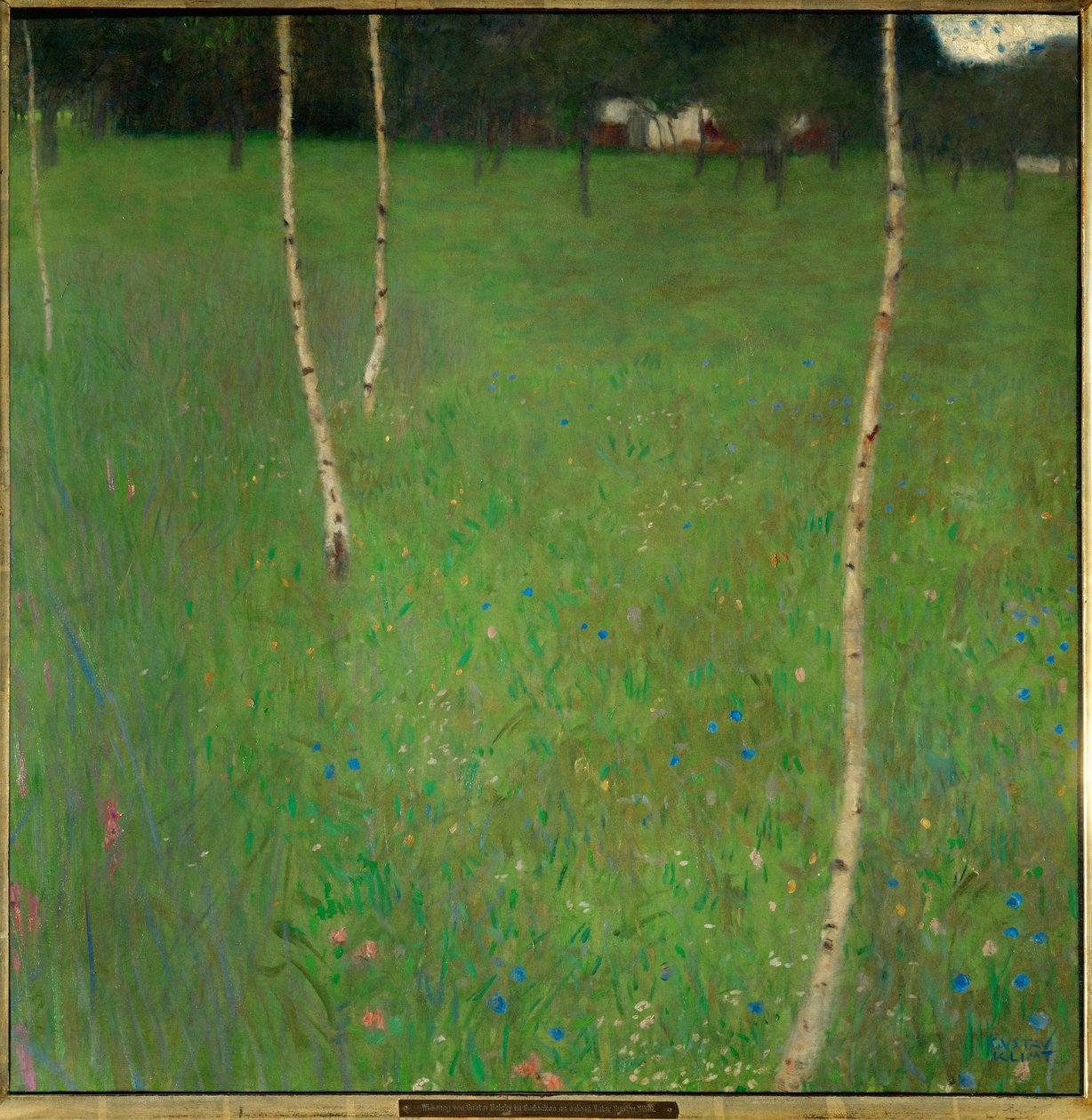 Boerderij met berken door Gustav Klimt