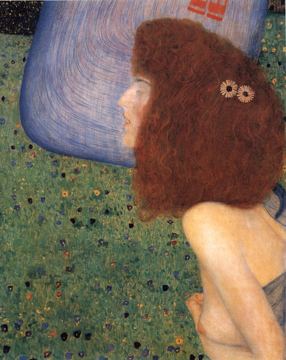 Klimt - Girl With Blue Veil, circa 1902-1903 door Gustav Klimt