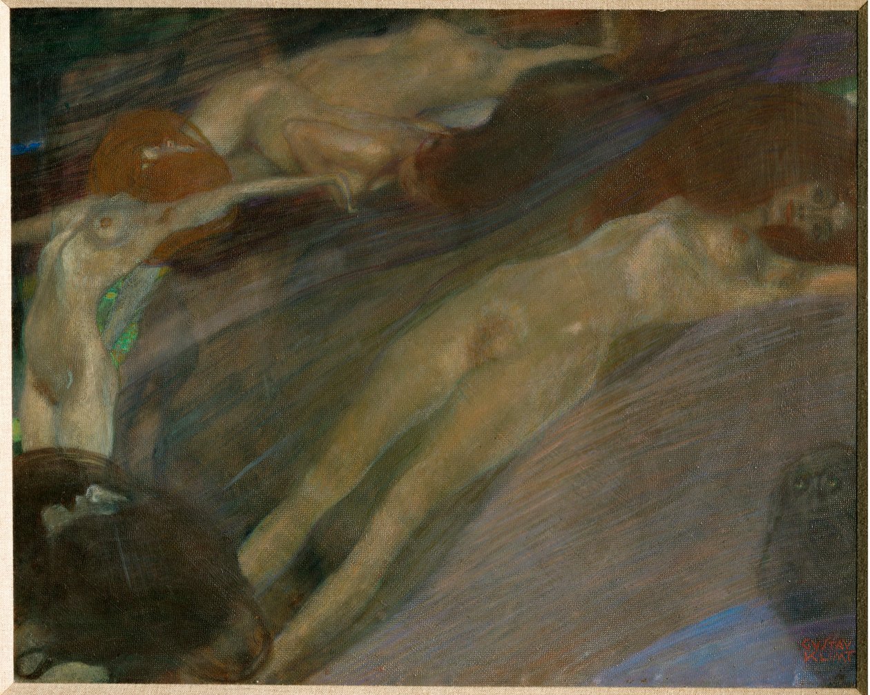 Bewegend water door Gustav Klimt