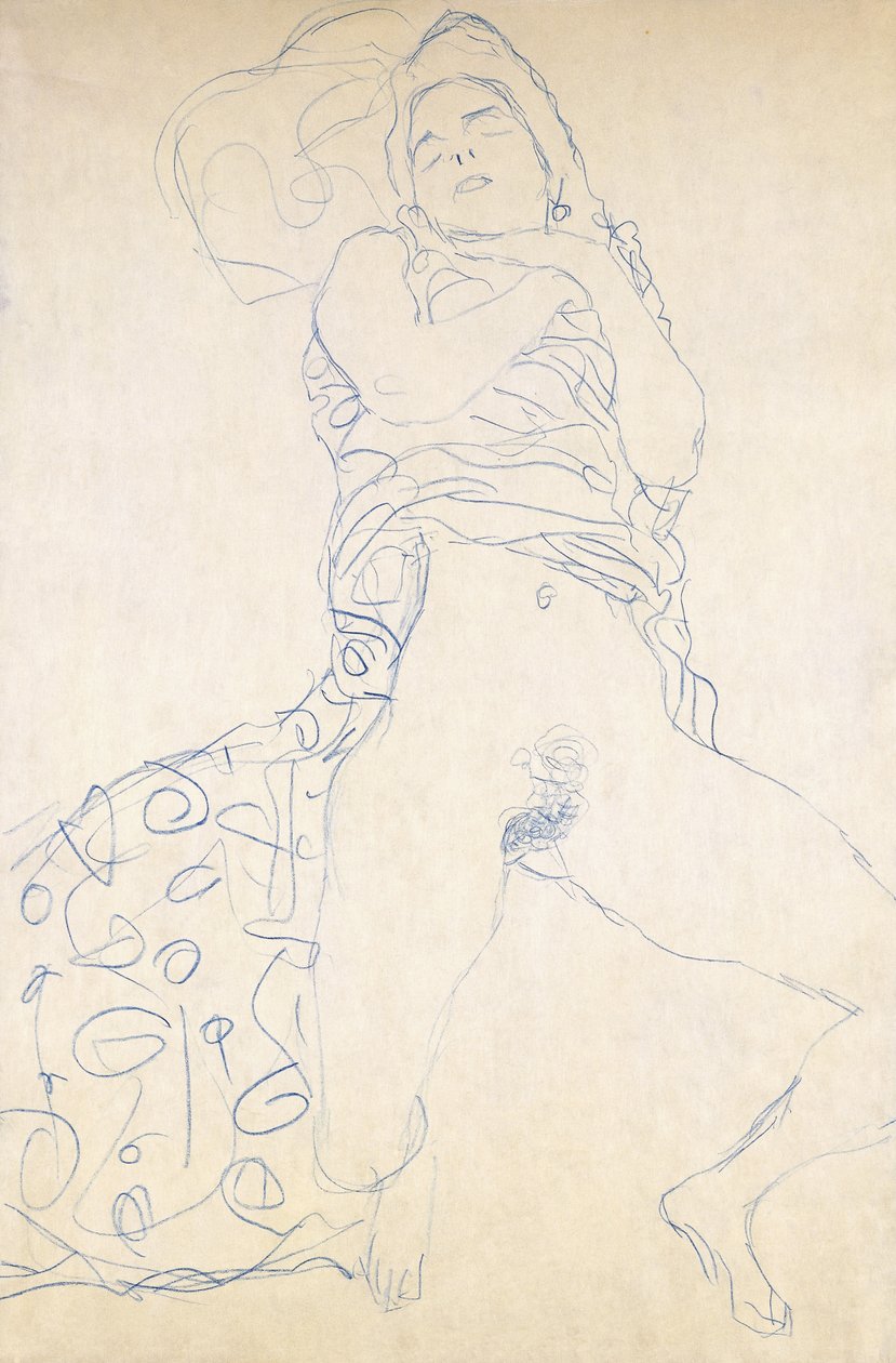Naakt, 1913 door Gustav Klimt