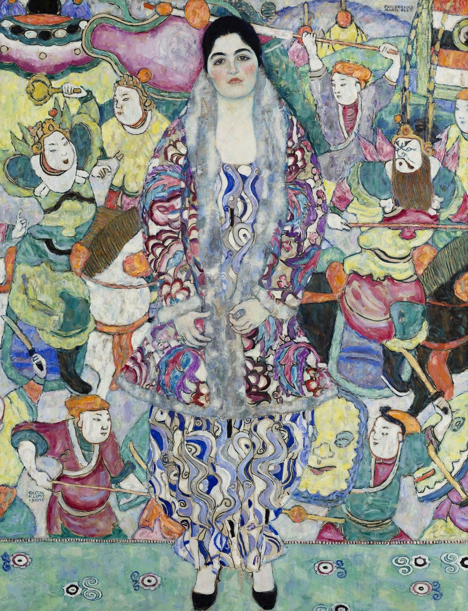 Portret van Frederika Maria Beer door Gustav Klimt