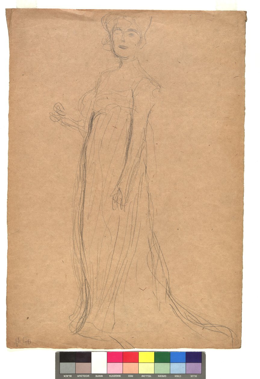 Studie zu einem Damenporträt door Gustav Klimt