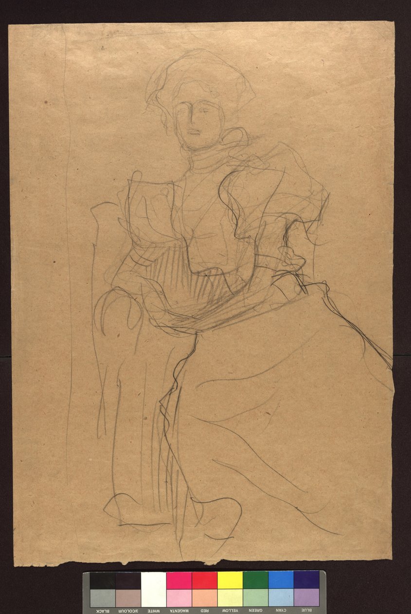 Studie zum Bildnis Sonja Knips door Gustav Klimt