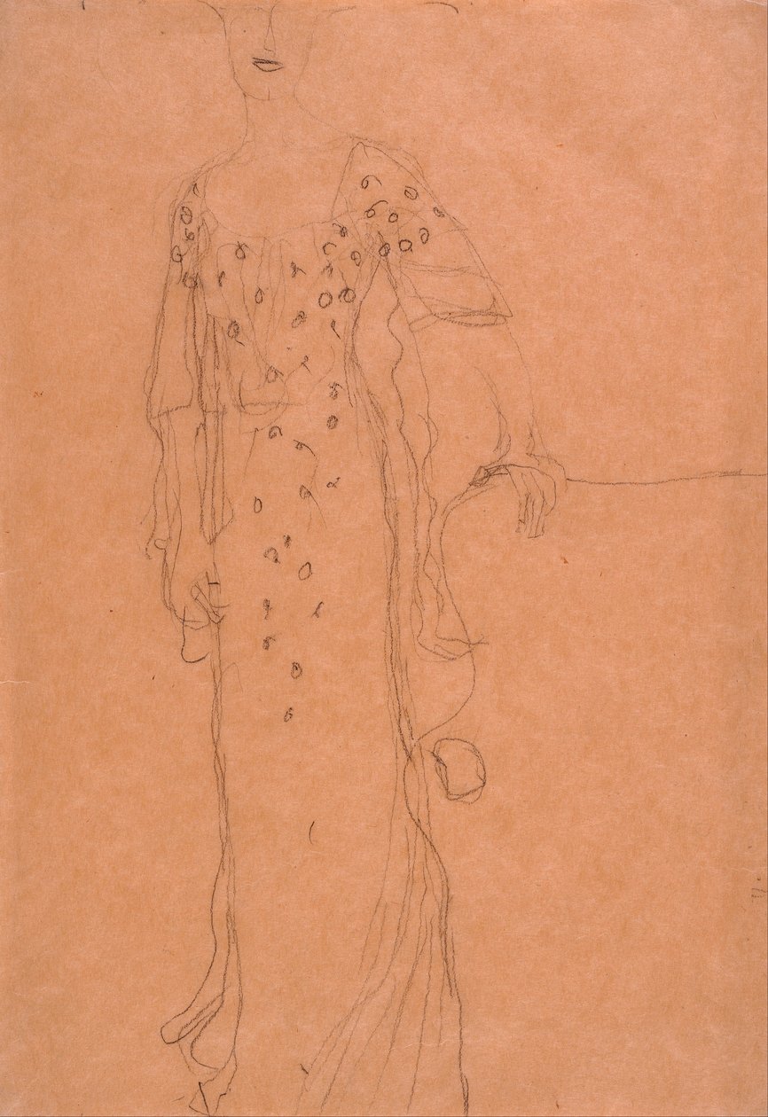 Studie voor portret van Adele Bloch-Bauer I door Gustav Klimt