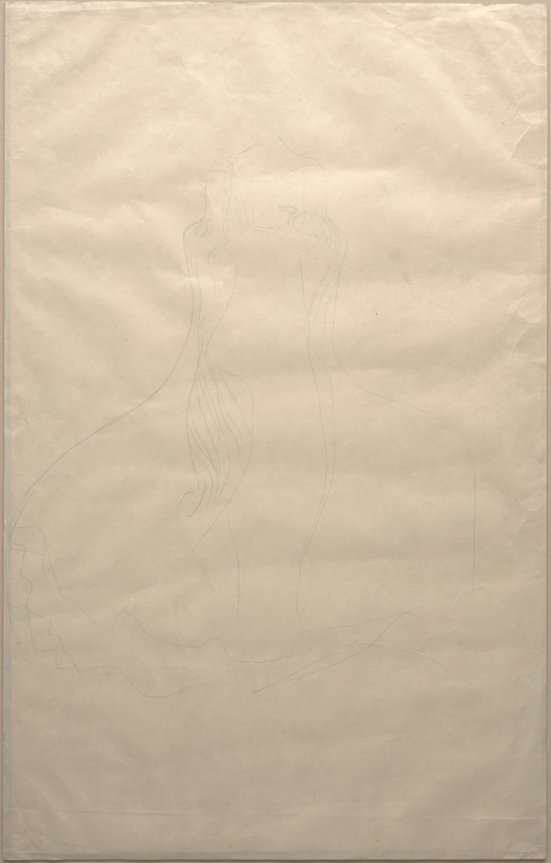 Studie voor de jurk van Adele Bloch-Bauer, ca. 1903 door Gustav Klimt