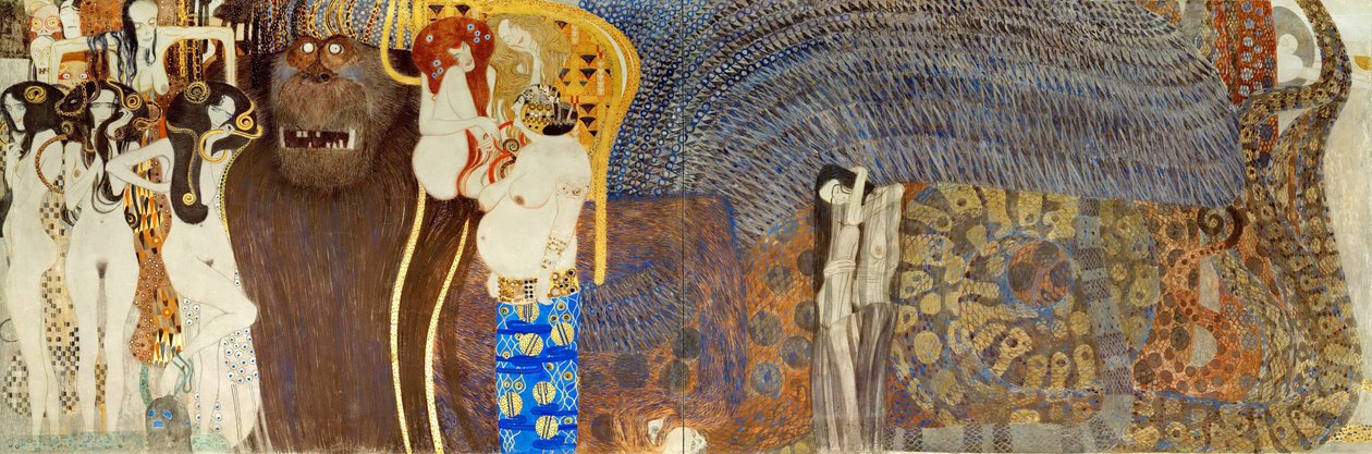 De Beethovenfries, Detail: De vijandige krachten, 1902 door Gustav Klimt