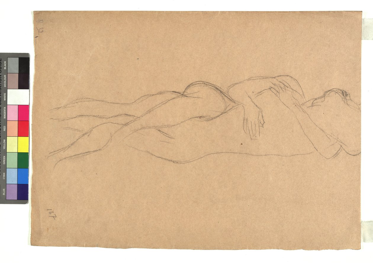 Zwei liegende Akte in Umarmung door Gustav Klimt