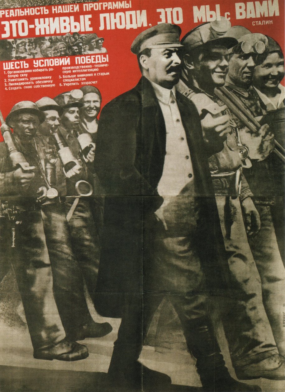 De realiteit van ons programma is echte mensen: Jij en ik Poster, 1931 door Gustav Klutsis