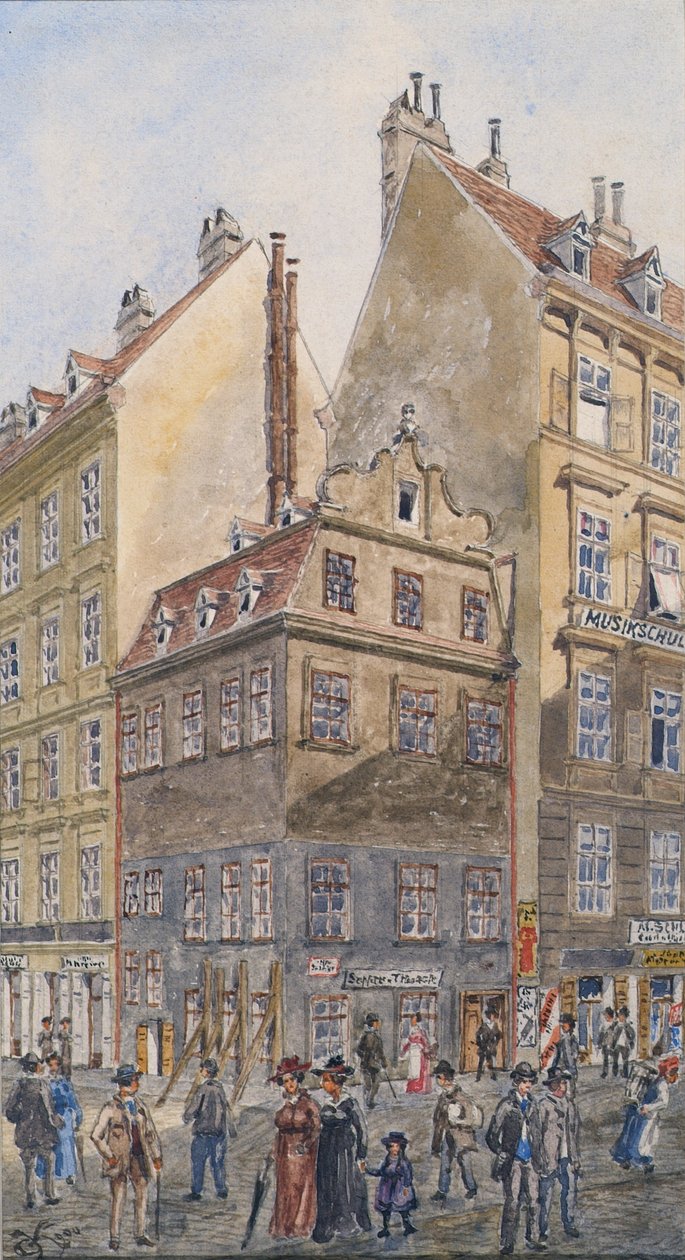 De Salzgries in Wenen (hoek Diepe Gracht) door Gustav Korompay