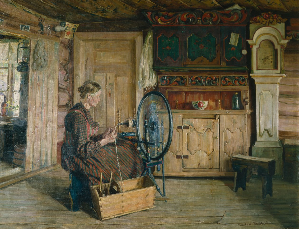 Brenna bij Lia in Lom door Gustav Wentzel