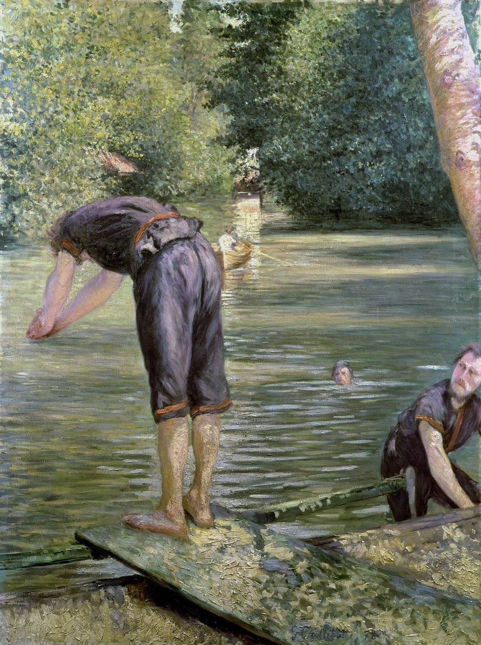 Baden op de oevers van de Yerres, 1878 door Gustave Caillebotte