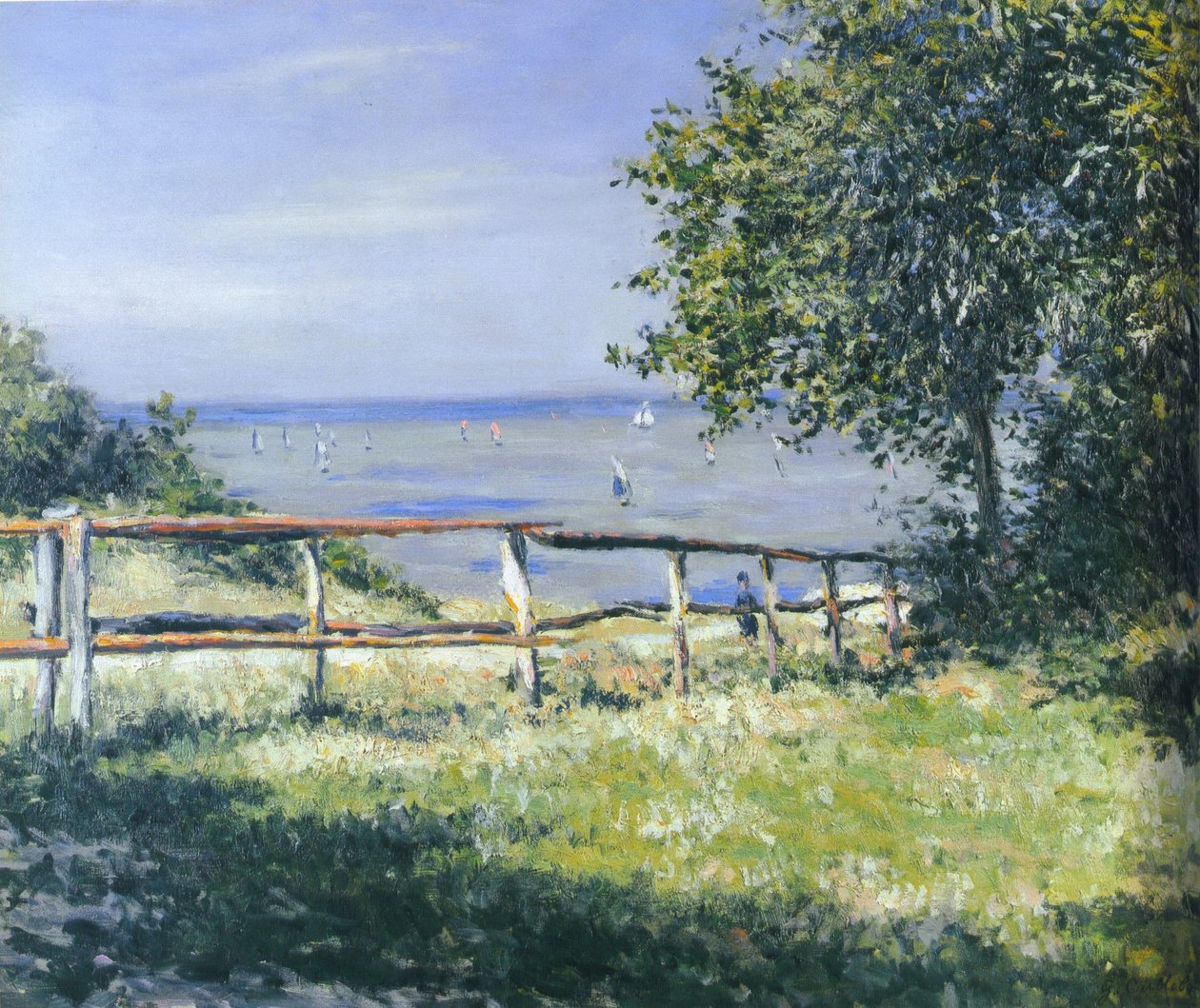 Veld aan zee door Gustave Caillebotte