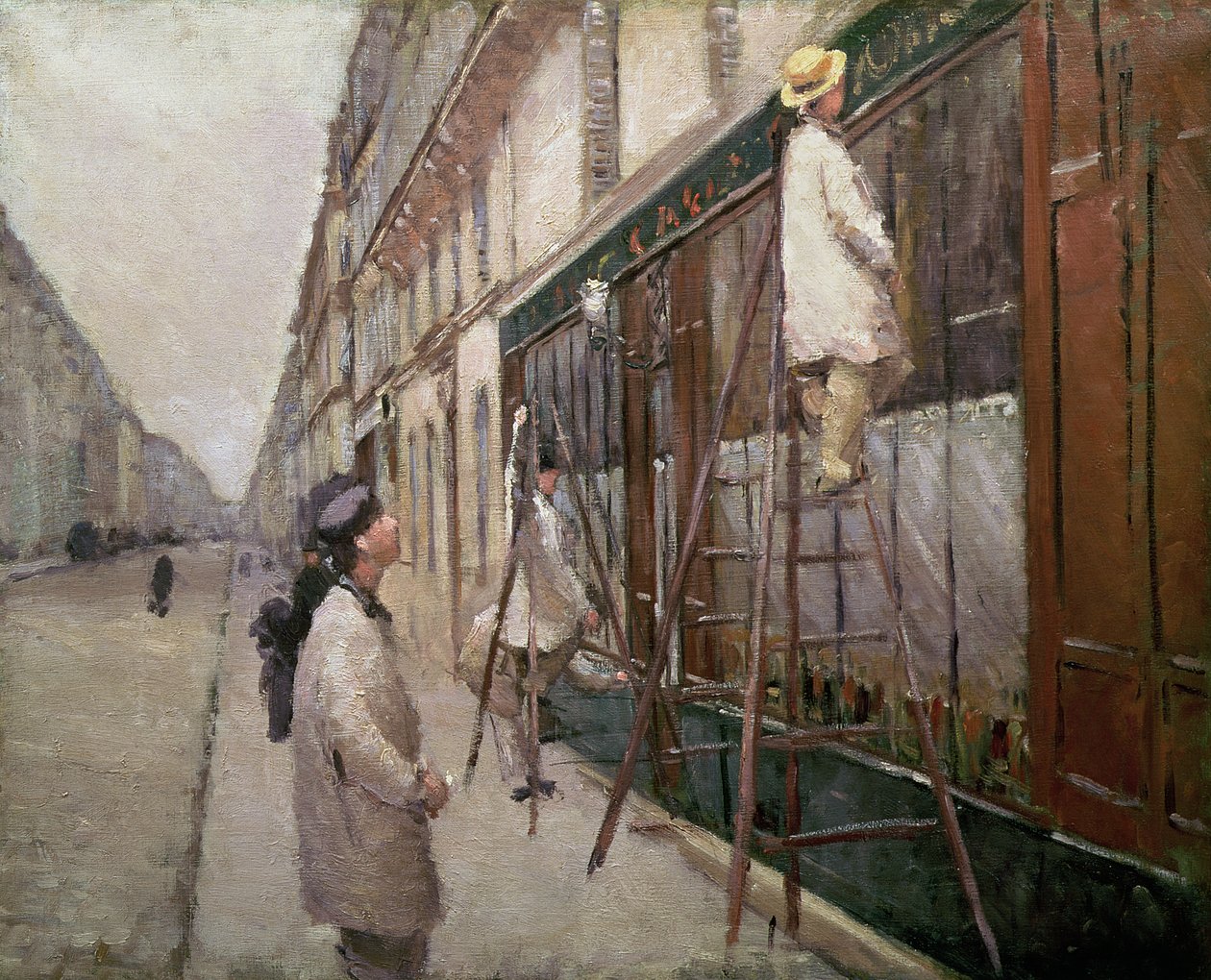 Studie voor De Schilders, 1877 door Gustave Caillebotte