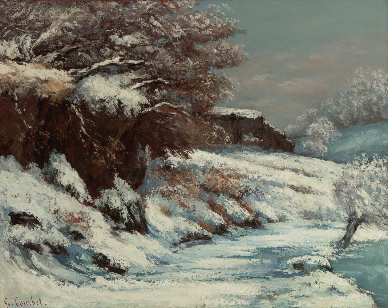 Sneeuweffect door Gustave Courbet
