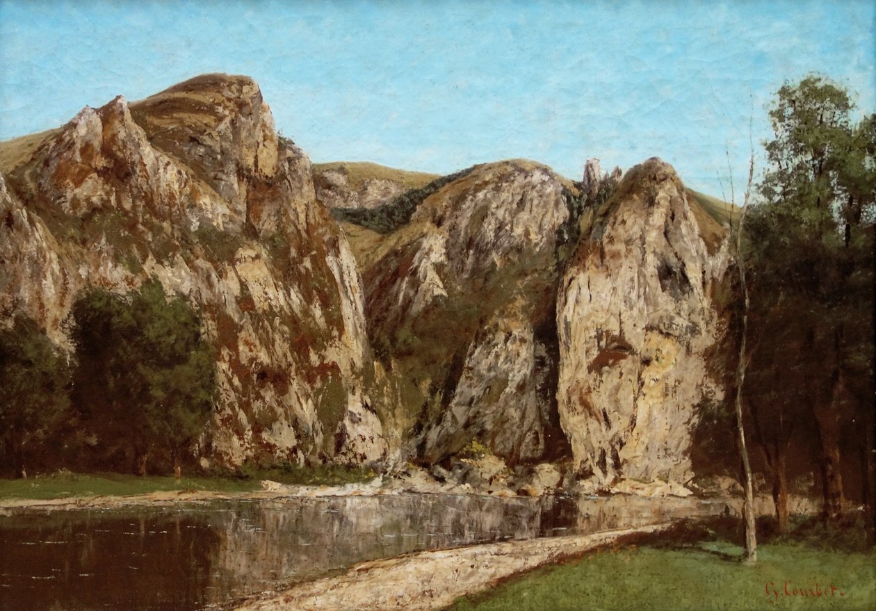 De Maas bij Freyr door Gustave Courbet