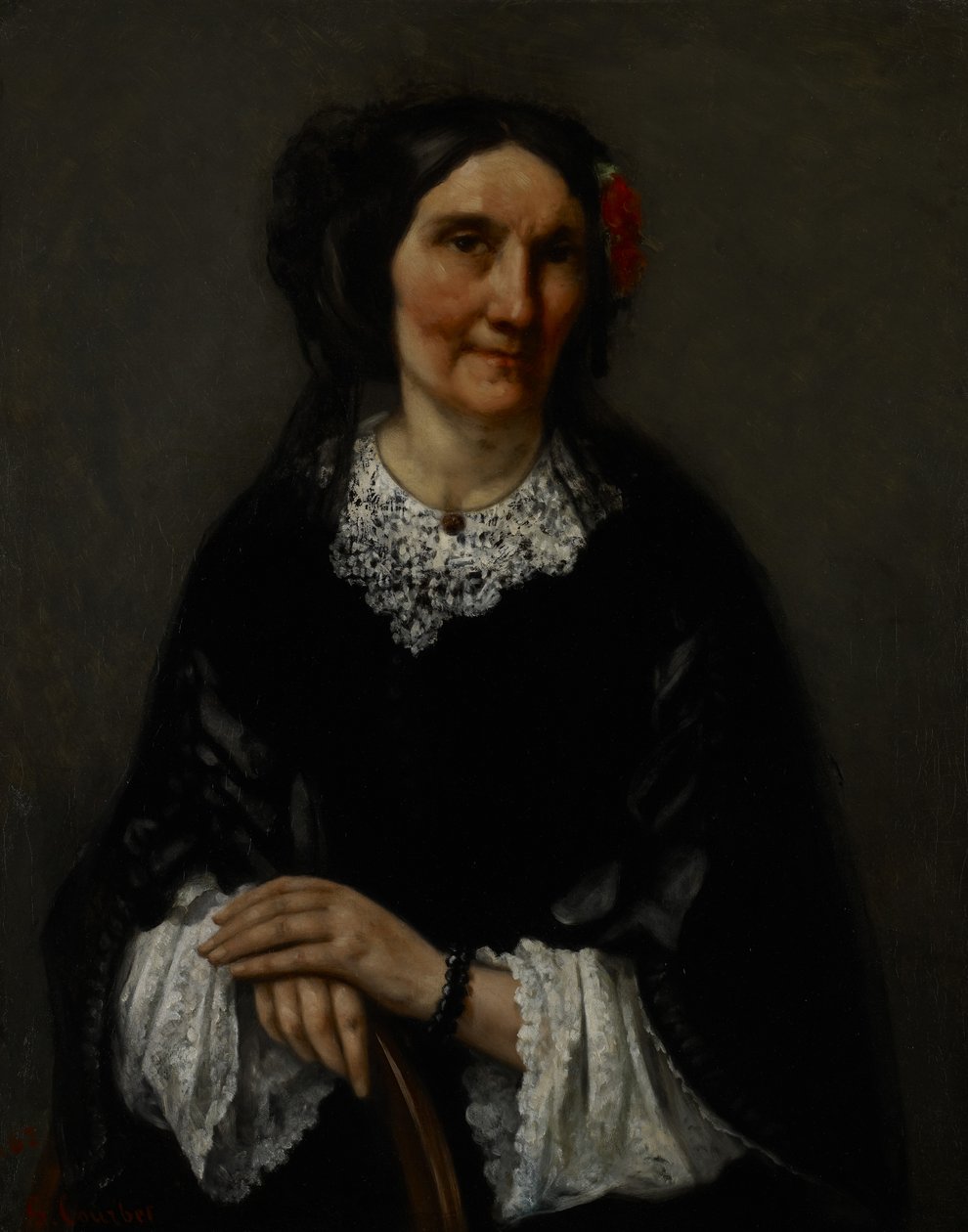 Portret van Anika Psalmon, mevrouw Robin, 1862 door Gustave Courbet