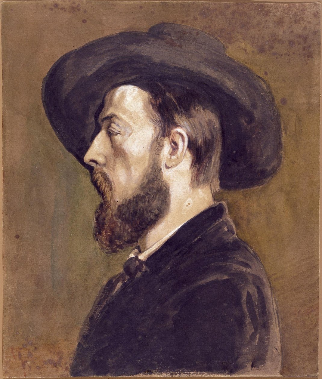 Portret van Jongkind door Gustave Courbet