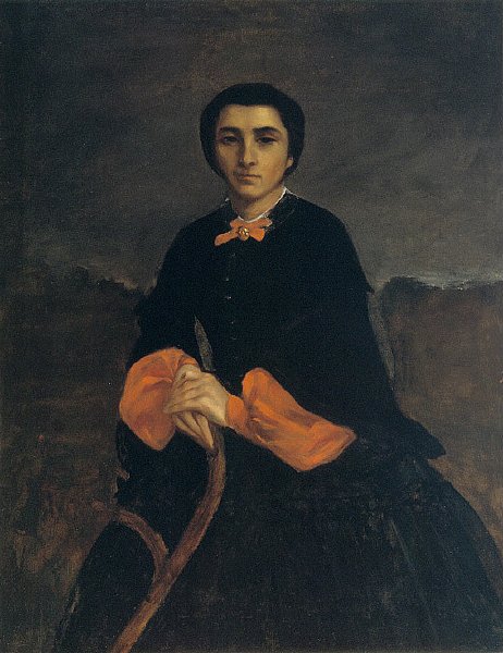 Portret van een vrouw door Gustave Courbet