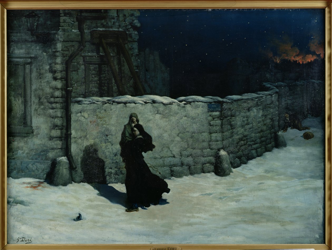 Een Incident tijdens het Beleg van Parijs door Gustave Dore
