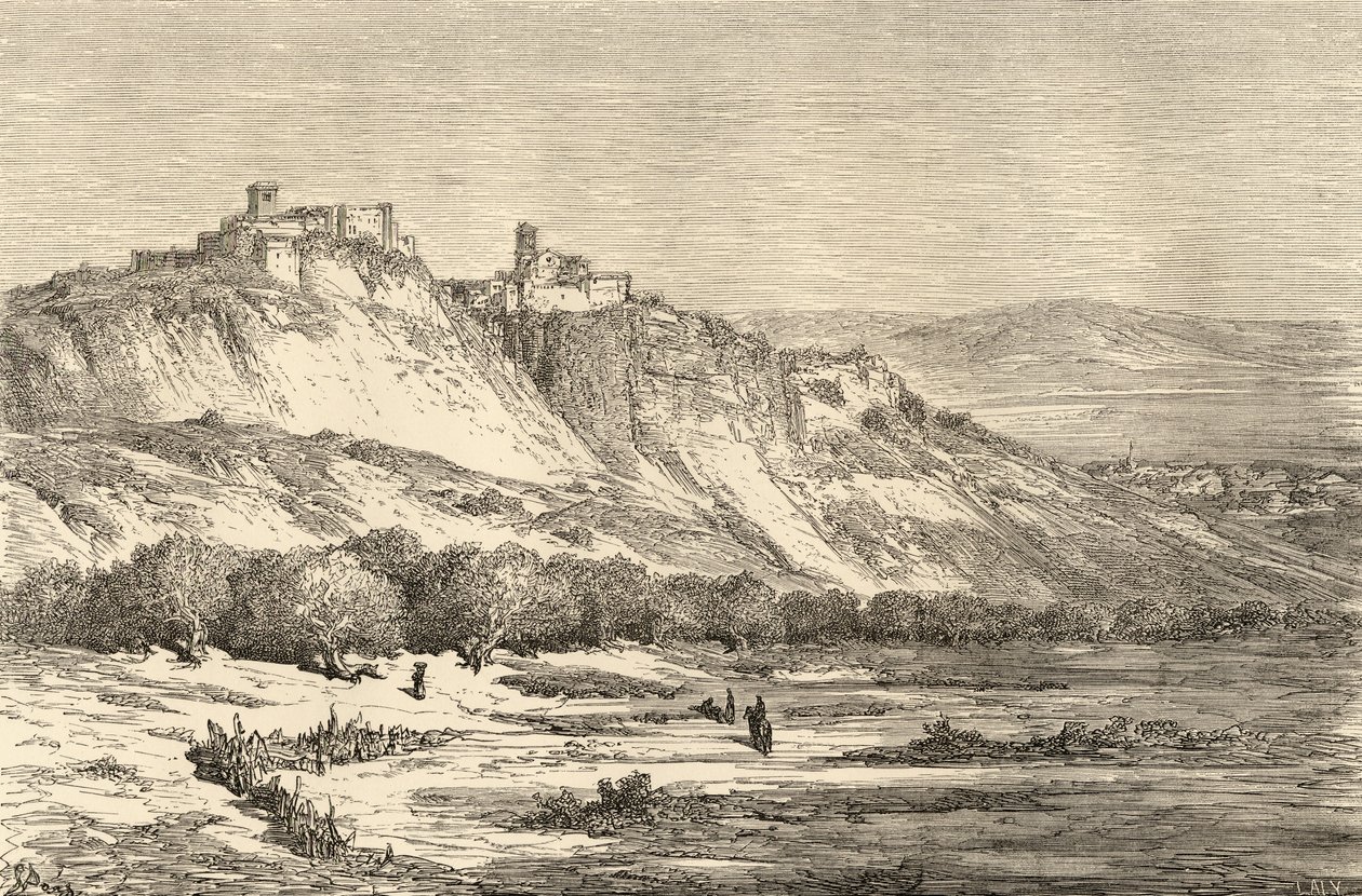 Arcos de la Frontera, Cadiz, illustratie uit 