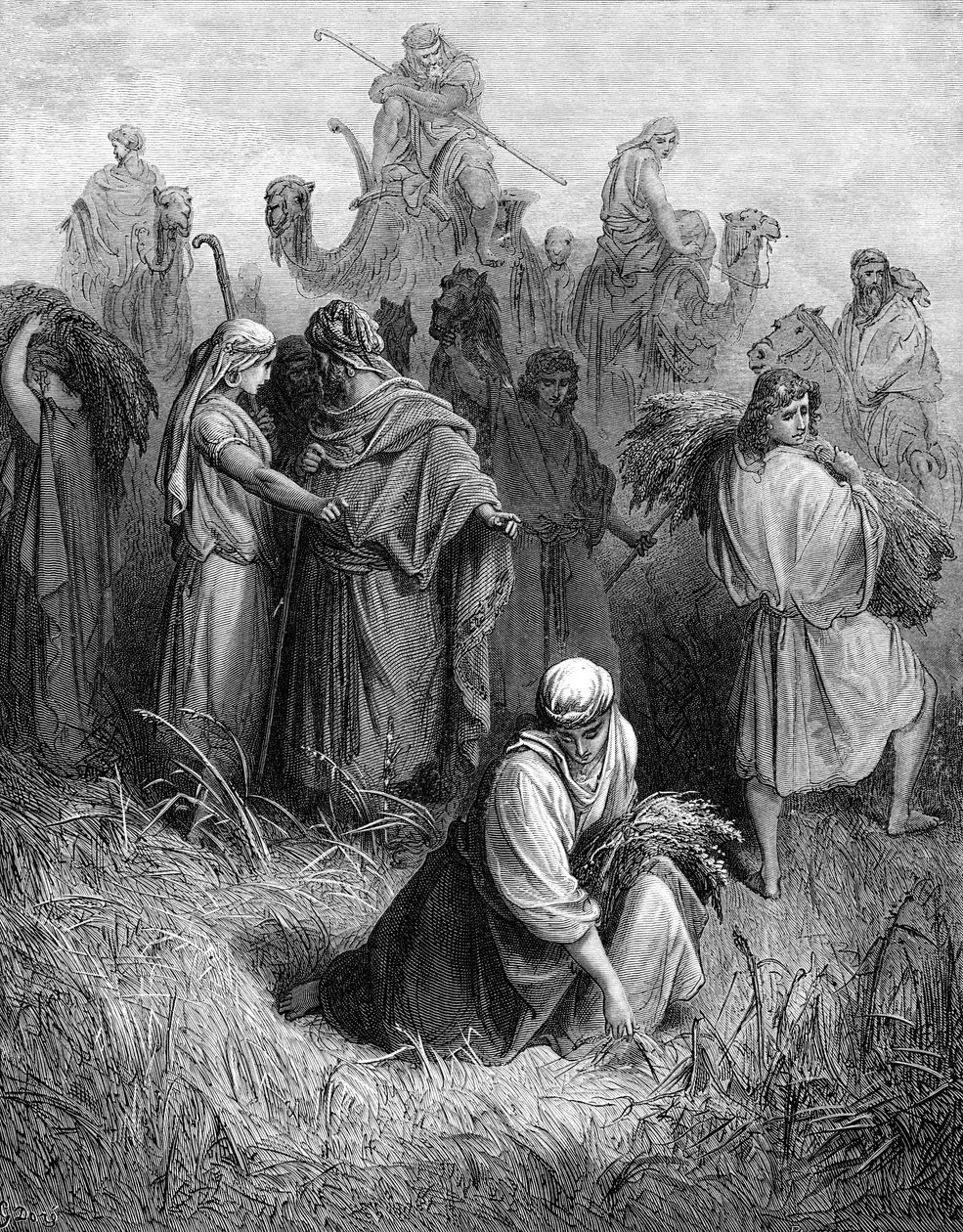 Boaz en Ruth door Gustave Dore