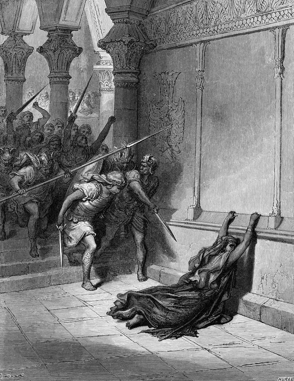 De dood van Athalia door Gustave Dore
