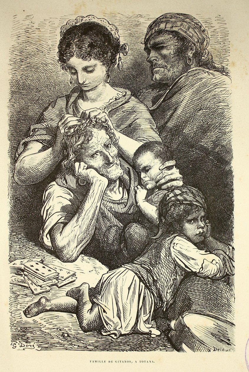 Zigeunerfamilie in Totana door Gustave Dore