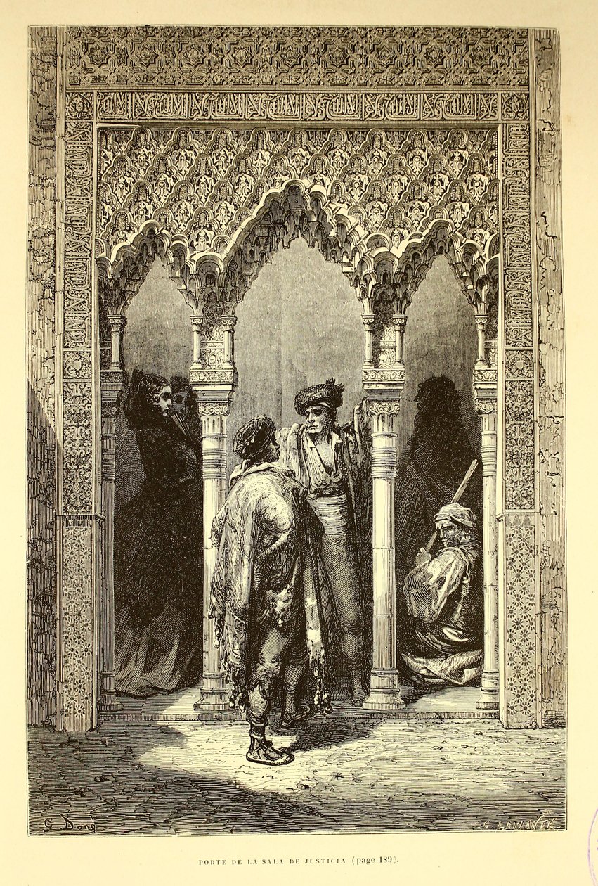 Poort van de Sala de Justicia door Gustave Dore