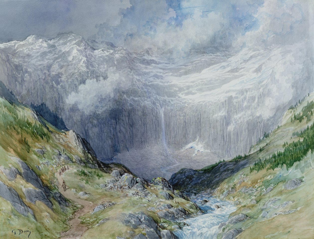 Het Cirque bij Gavarnie, 1882 door Gustave Dore
