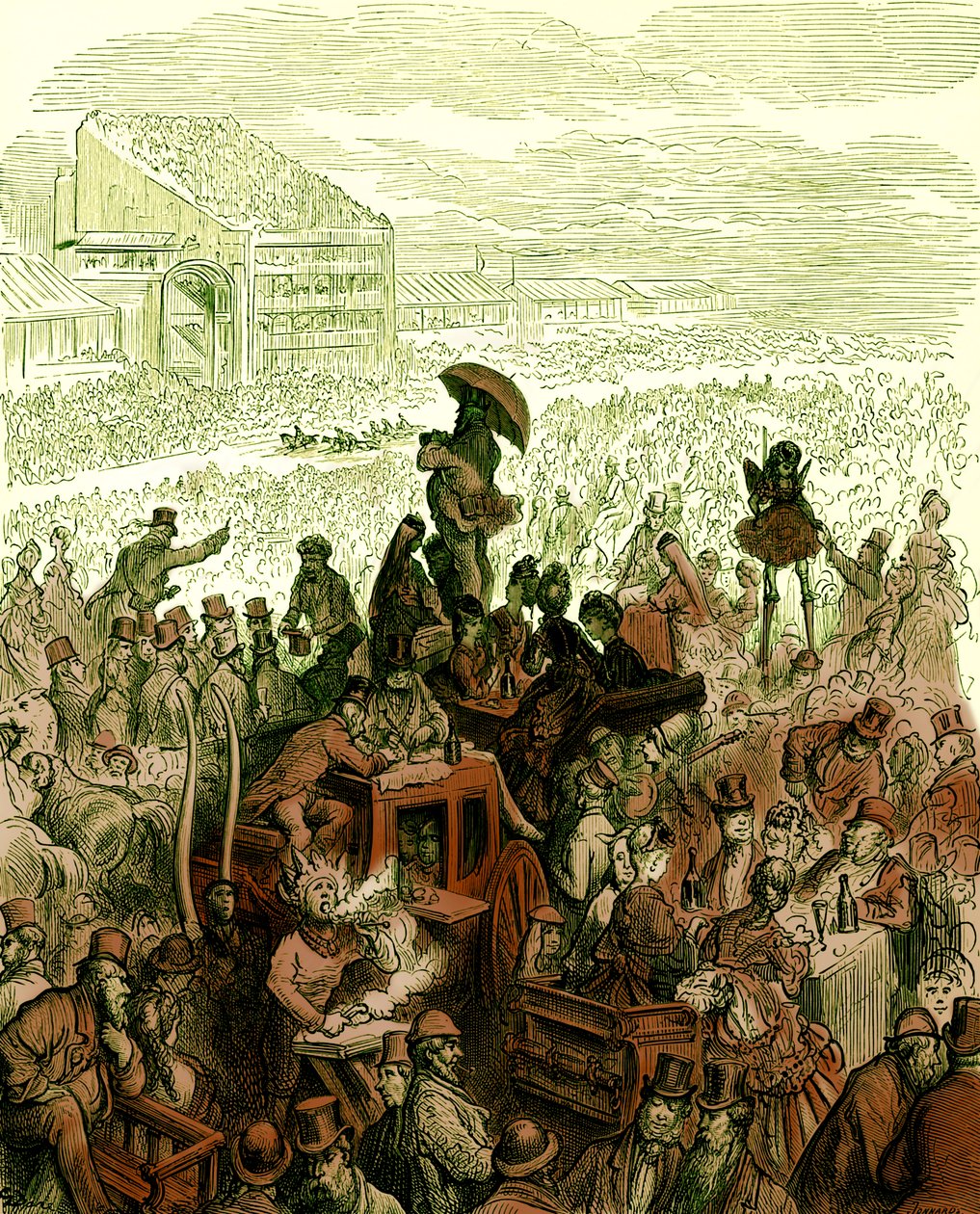 De Derby - Bij de lunch door Gustave Doré door Gustave Dore