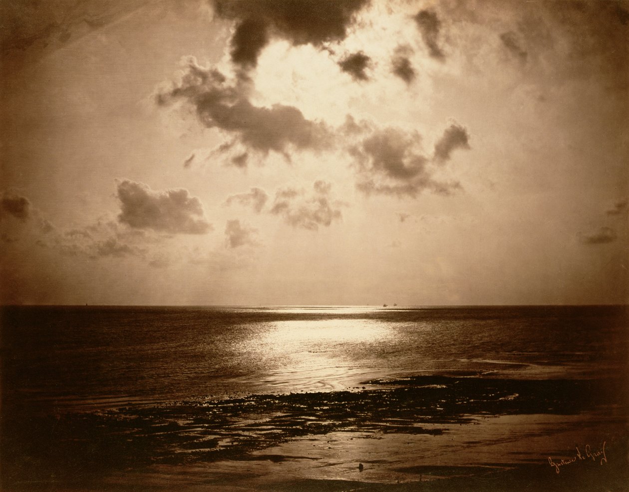 Zonne-effect - Oceaan, 1857 door Gustave Le Gray