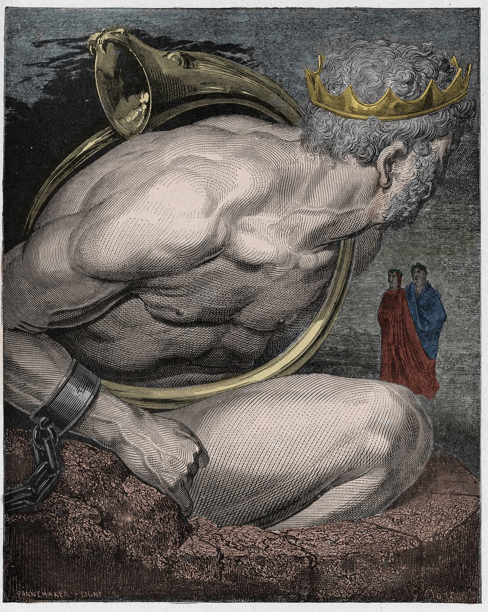 Inferno, Canto 31: Nimrod van de reuzen, illustratie uit De Goddelijke Komedie van Dante Alighieri, 1885 door Gustave after Dore